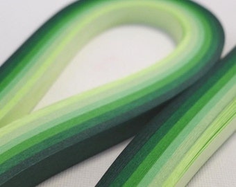 Dewy Green - Gradient Extra Long Origami Lucky Star Paper Strips or Quilling (55cm) - bundle of 120 strips