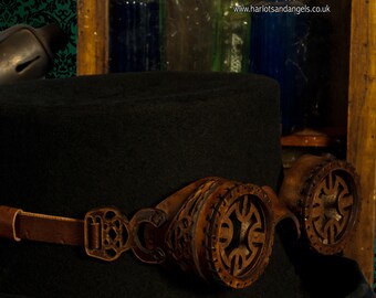 Steampunk Goggles, Laser cut easy to Make yourself Kit. Everything included.