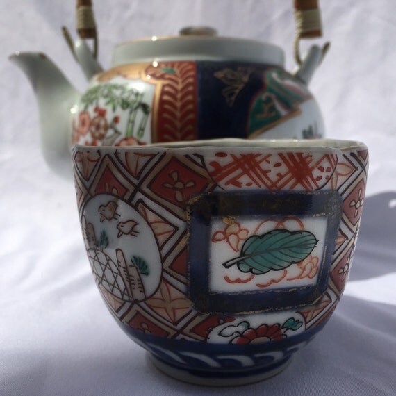 Authentic Antique Japanese Imari Tea Set