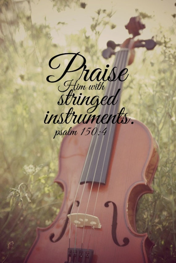 Items similar to Bible verse music Scripture quote violin Christian