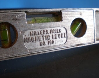 Vintage Mid Century Metal Tool - Magnetic Leveler - Millers Falls