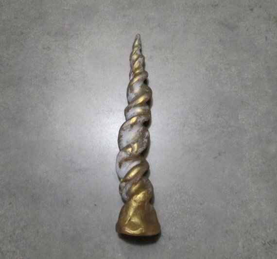 Unicorn horn handmade custom made spiral by MysticRealmsArtist