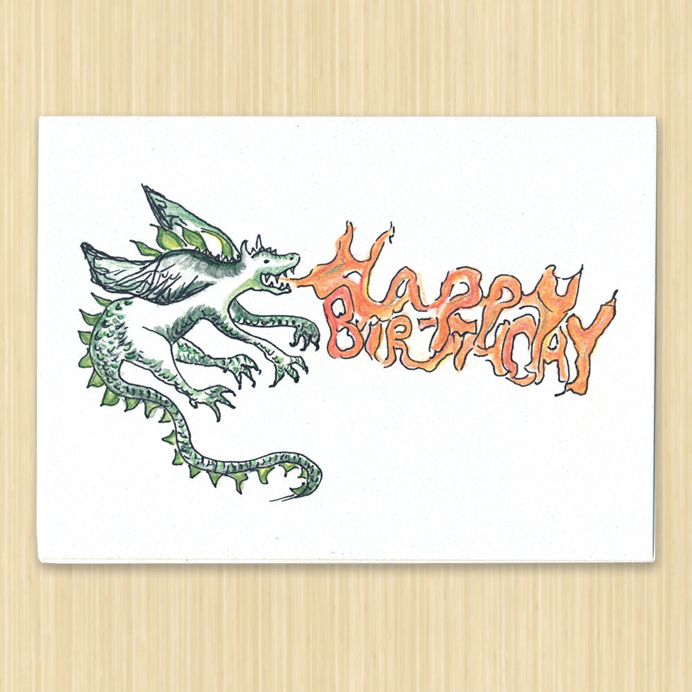Dragon Birthday Card Fantasy Birthday Card Boy Birthday