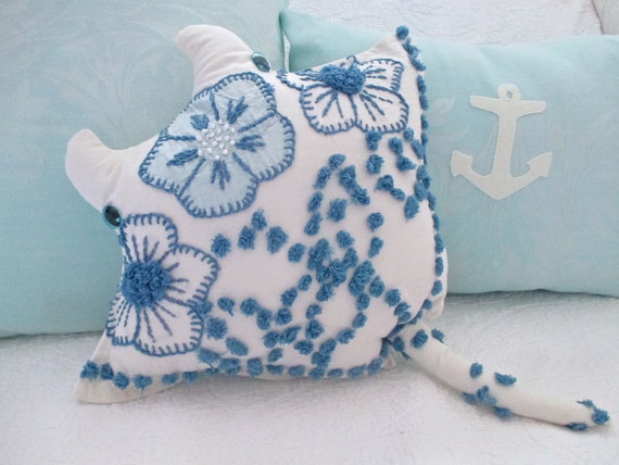 manta ray pillow
