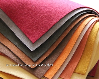 w505_95 - Wool Felt Sheets - scrap bundle - (30cm x 30cm) X 10 pieces