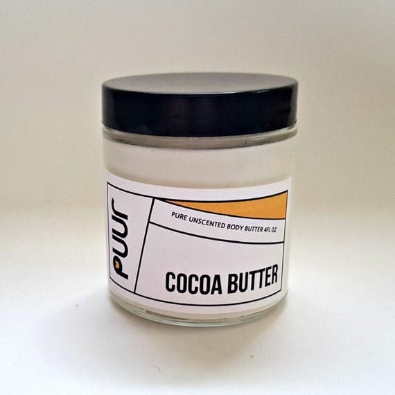 Unscented Body Butter Pure Raw Cocoa Butter VEGAN Body Cream