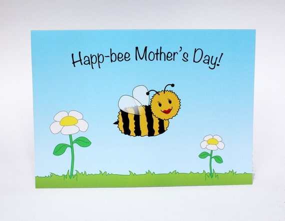 Funny Mothers Day Card Happ Bee Mothers Day Cute