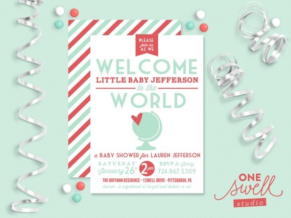 Welcome to the World Invitation, Adoption Invitation Baby Shower Invitation, Adoption Shower, Baby Shower Invitation, Printable Invitation Il_570xn