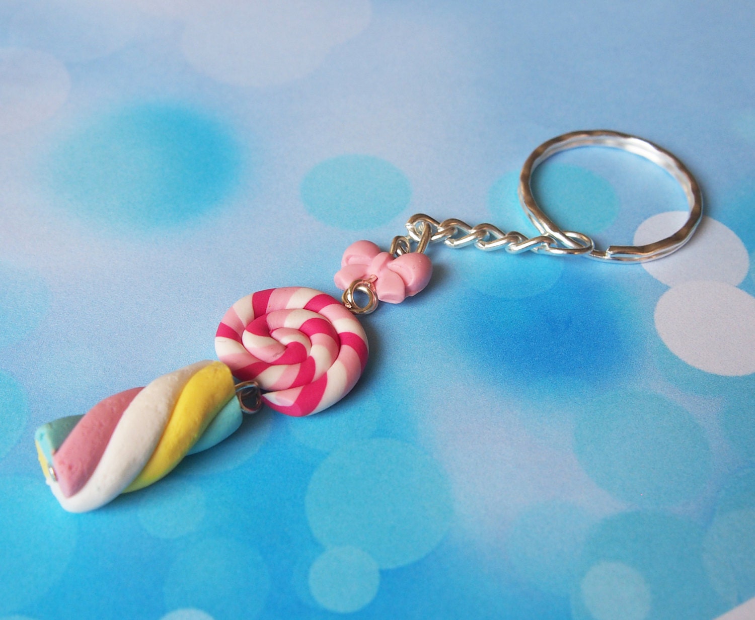 Lollipop Keychain Marshmallow Keychain cute keychain food