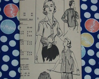Vintage Pattern Mail Order No.2042 Blouse, Size 16