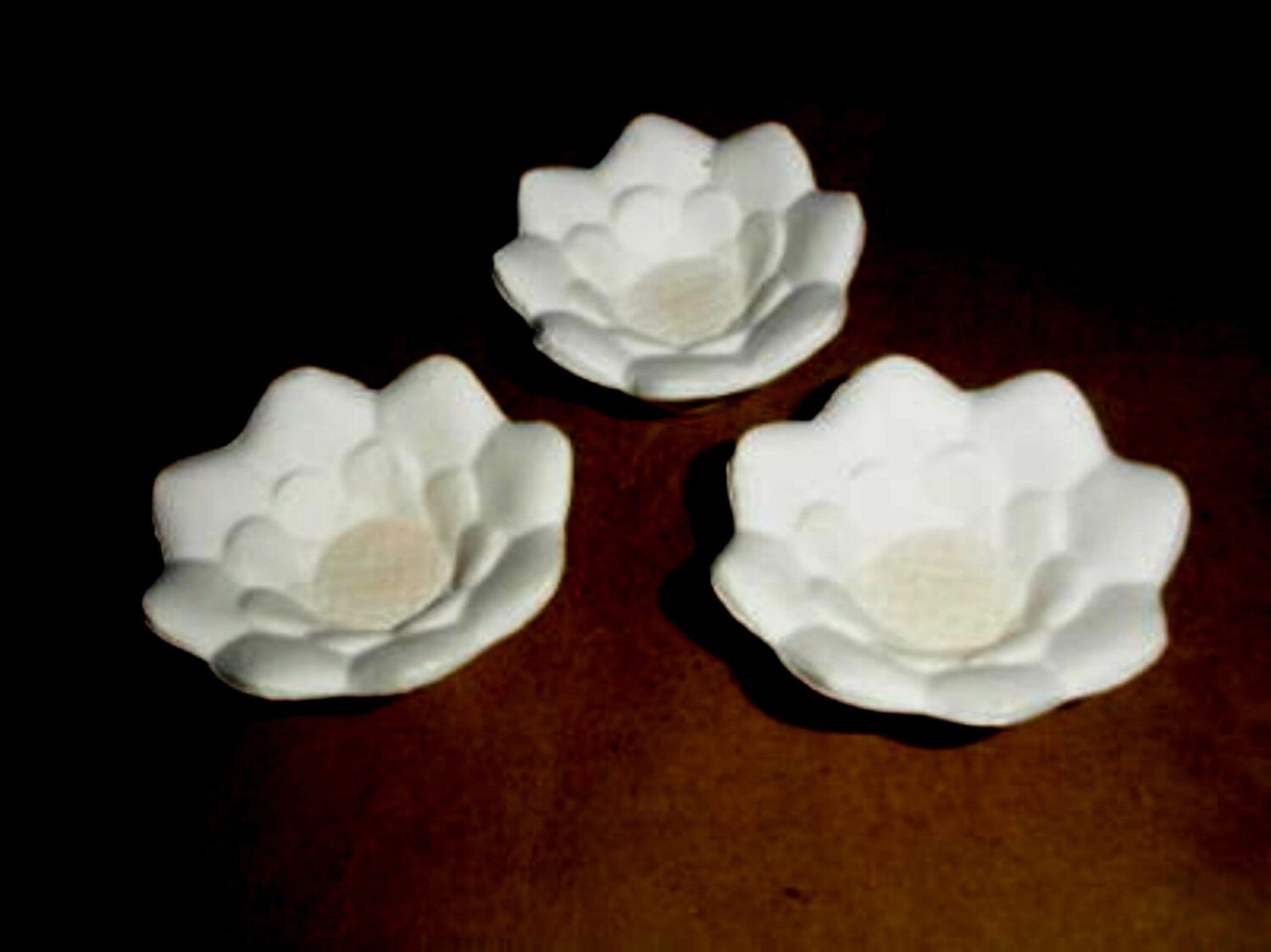 Lot of 3 pretty Flowers glass slump draping kiln molds from DoctorMud on Etsy Studio