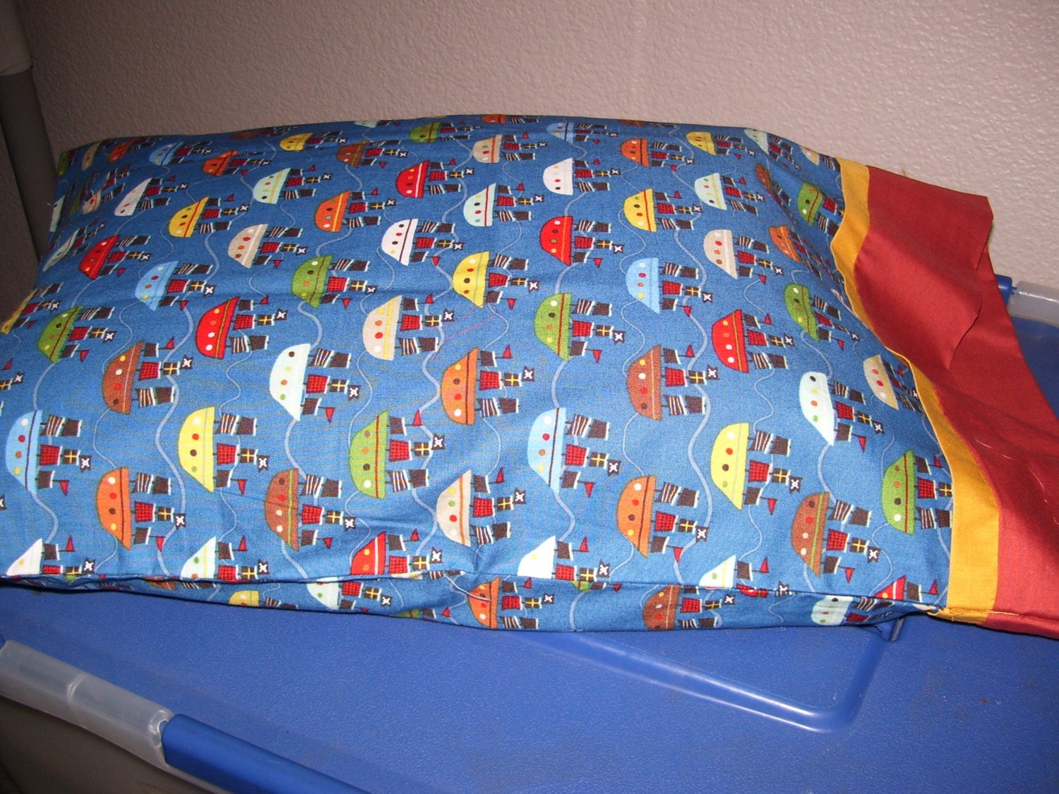Hand Made Travel Pillowcase with New Pillow Form by AnnaViolets