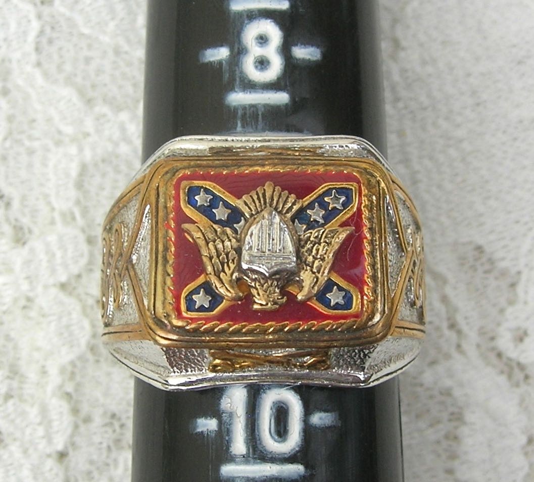 Men&#39;s Civil War Ring Pride of the South Confederate