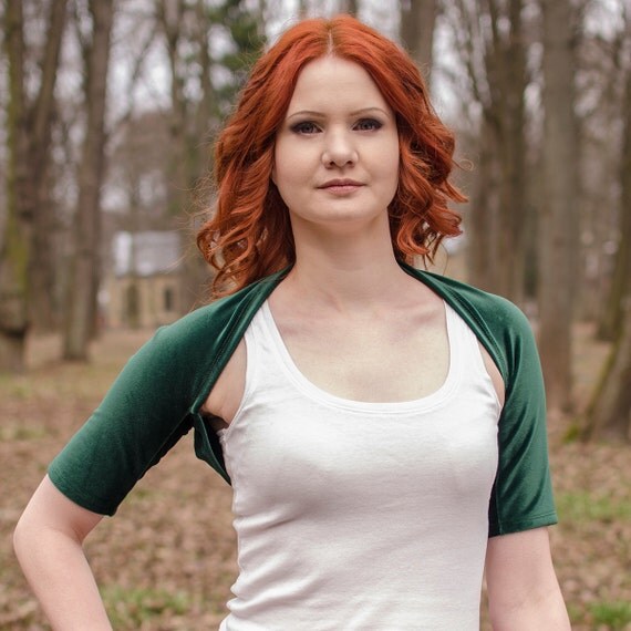 Green bolero velvet hunter green bolero hunter green bolero