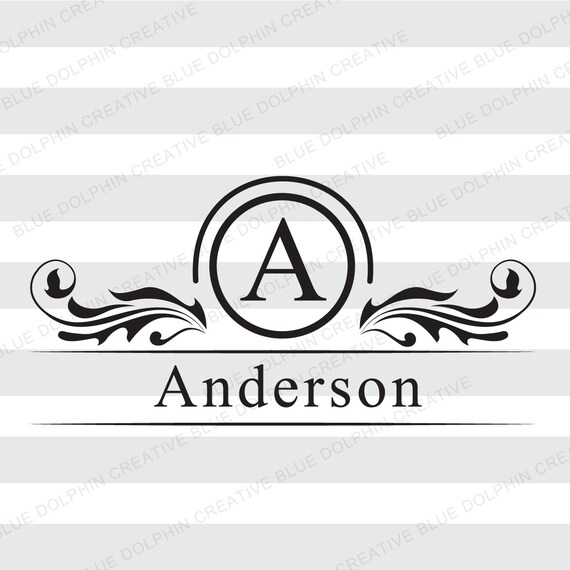 Mailbox Monogram Name Frame SVG png pdf cutting file / front