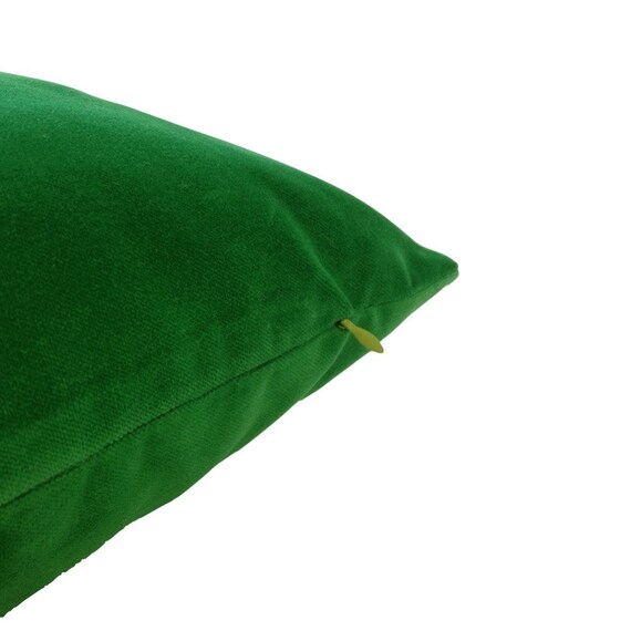 Kelly Green Cotton Velvet Pillow Cover Decorative Accent   Il 570xN.944278944 Myfb 