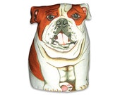 english bulldog christmas pillow