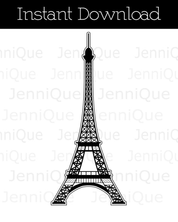 Printable Eiffel Tower Decoration 2D Eiffel Tower Printable