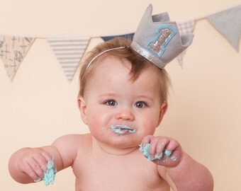 Baby Party Crown - Birthday Crown - 1st Birthday Crown - Birthday Hat - Party Hat - Cake Smash Hat
