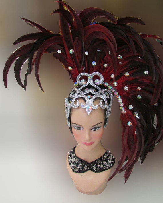Feather Vegas Cabaret Showgirl Drag Headdress 