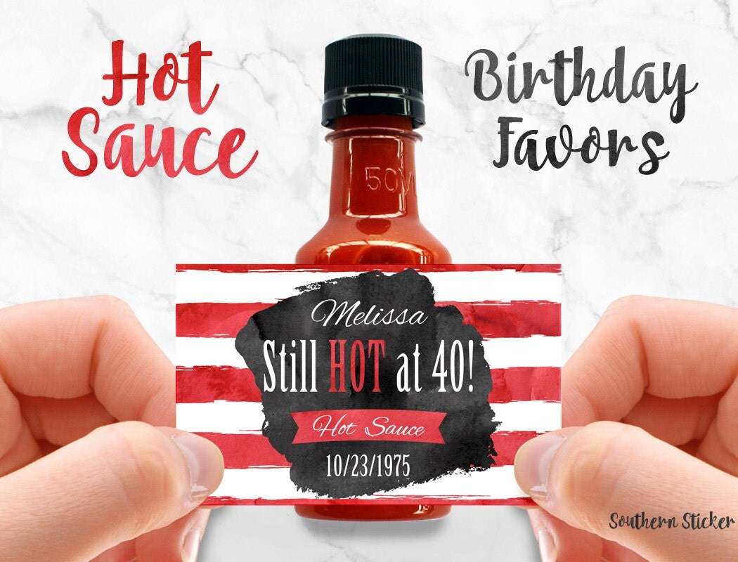 Custom Hot Sauce Favors Personalized Labels & Empty 50 mL