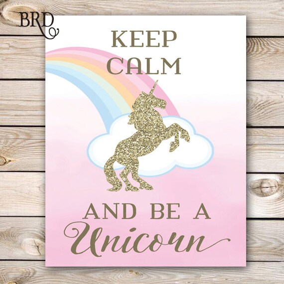 unicorn party sign 8x10 instant download unicorn birthday