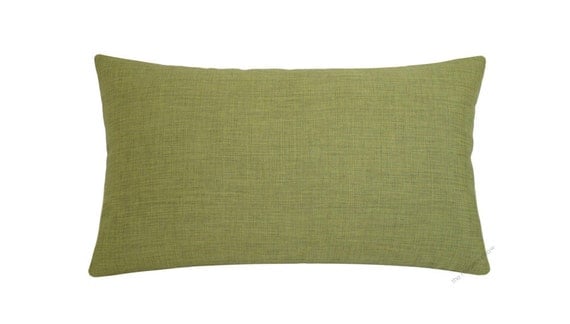 Olive Green Cosmo Linen Decorative Throw Pillow Cover / Pillow