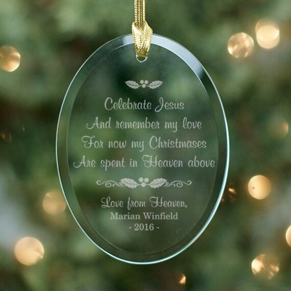 personalized christmas in heaven memorial ornament personalized christmas in heaven memorial ornament