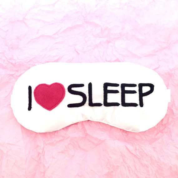 I LOVE SLEEP sleep mask Cute sleep mask Preppy by GoiaBoutique