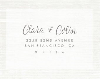 Address Stamp, Custom Address Stamp, Wood handled Rubber Stamp, Calligraphy Stamp, Personalized Gift, Rubber Stamp, Housewarming Gift