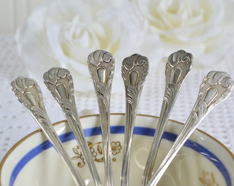 Coffee cutlery, vintage Swedish demitasse spoons, silver plate flatware, afternoon tea accessory