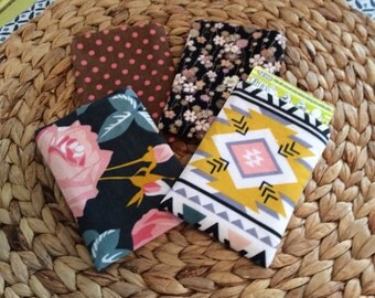 Birth Control Case - Pill Sleeve - Pill Cover - Travel Accessory - Pill Cozy - Corduroy Floral, Aztec Pink - Descreet for Your Bag