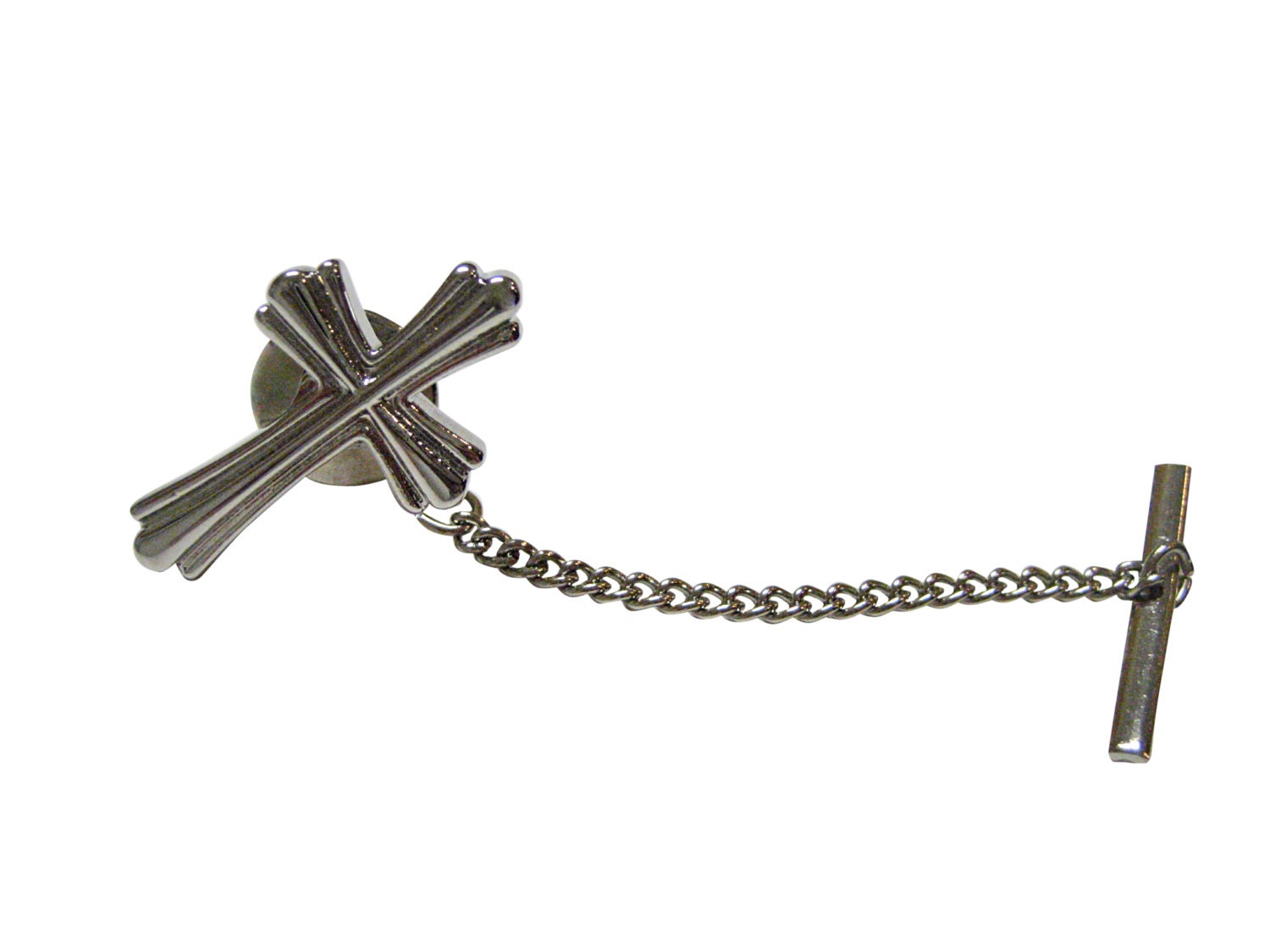 Detailed Religious Cross Tie Tack