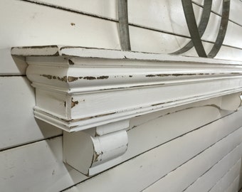 French Country Mantle with corbels, Fireplace mantle and corbels,Primitive mantle with Corbels, Two Tiered Mantle, Custom Mantle and corbels