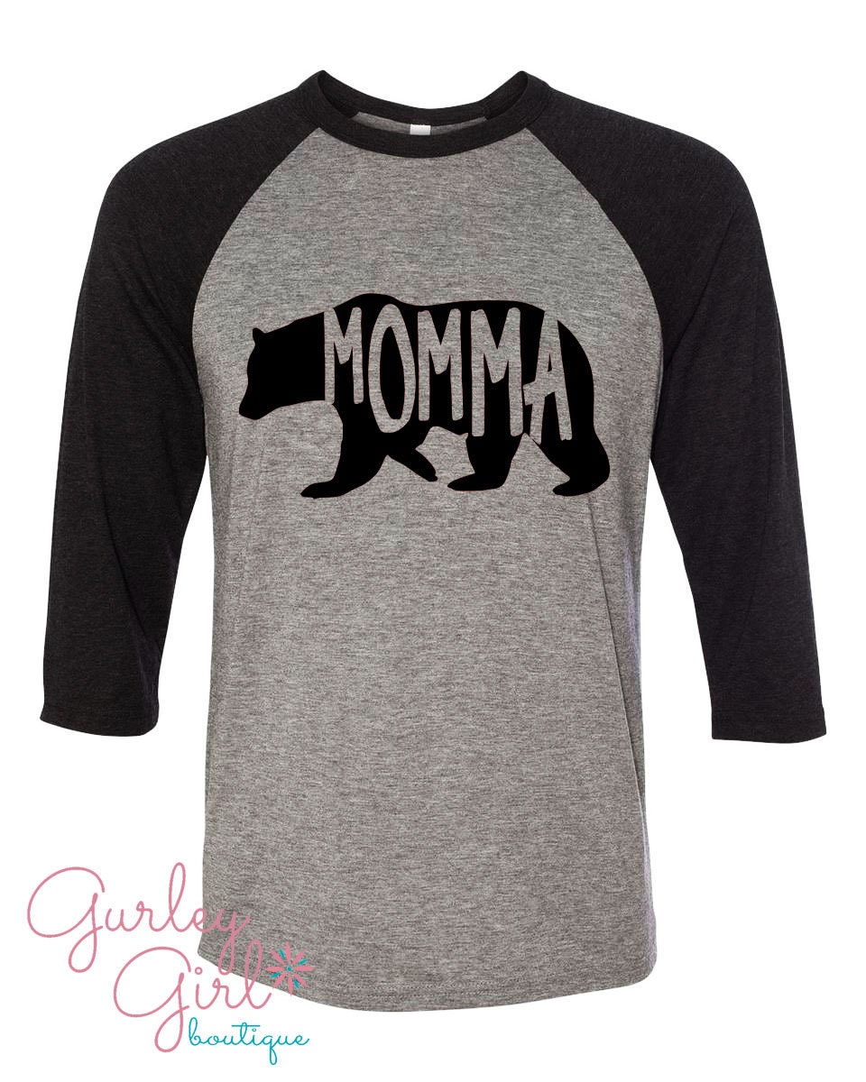 Momma Bear Mama Bear, Mom Shirt, mom tee, Funny mom shirts Long sleeve