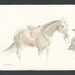 RESERVED-Horse Art Original Watercolor Paintings, Ringside Break and Cloud Jumper