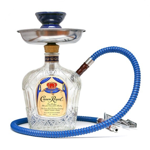 Small 750ml Crown Royal Glass Bottle Shisha Hookah With
