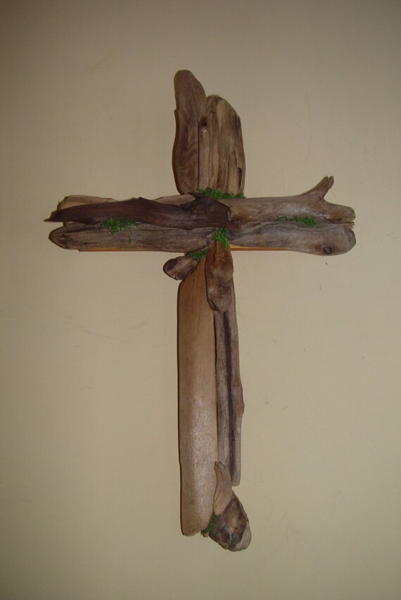 Small Driftwood Wall Cross that reflects by EagleCountryCreation