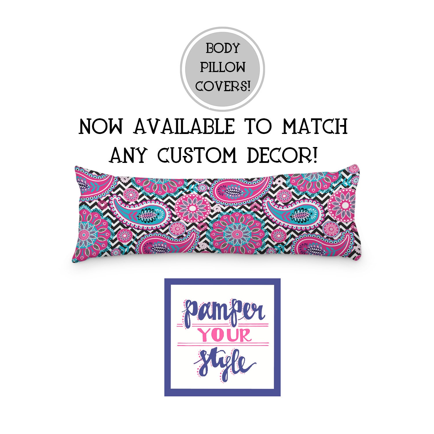 Body Pillow Cover Body Pillow Sham Body Pillow Case Body