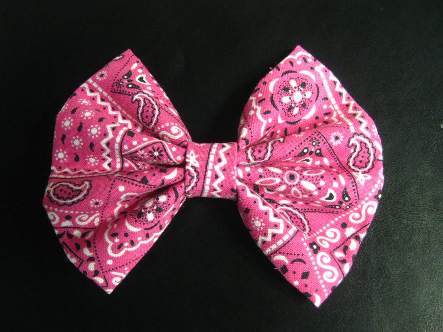 Bandana Bow Pink Bandana Hair Bow Large Country Hair Bow