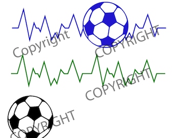 Soccer Life Line, soccer ball cutting file, cut file, vinyl ready design, SVG file, silhouette file, cricut file, ready to cut