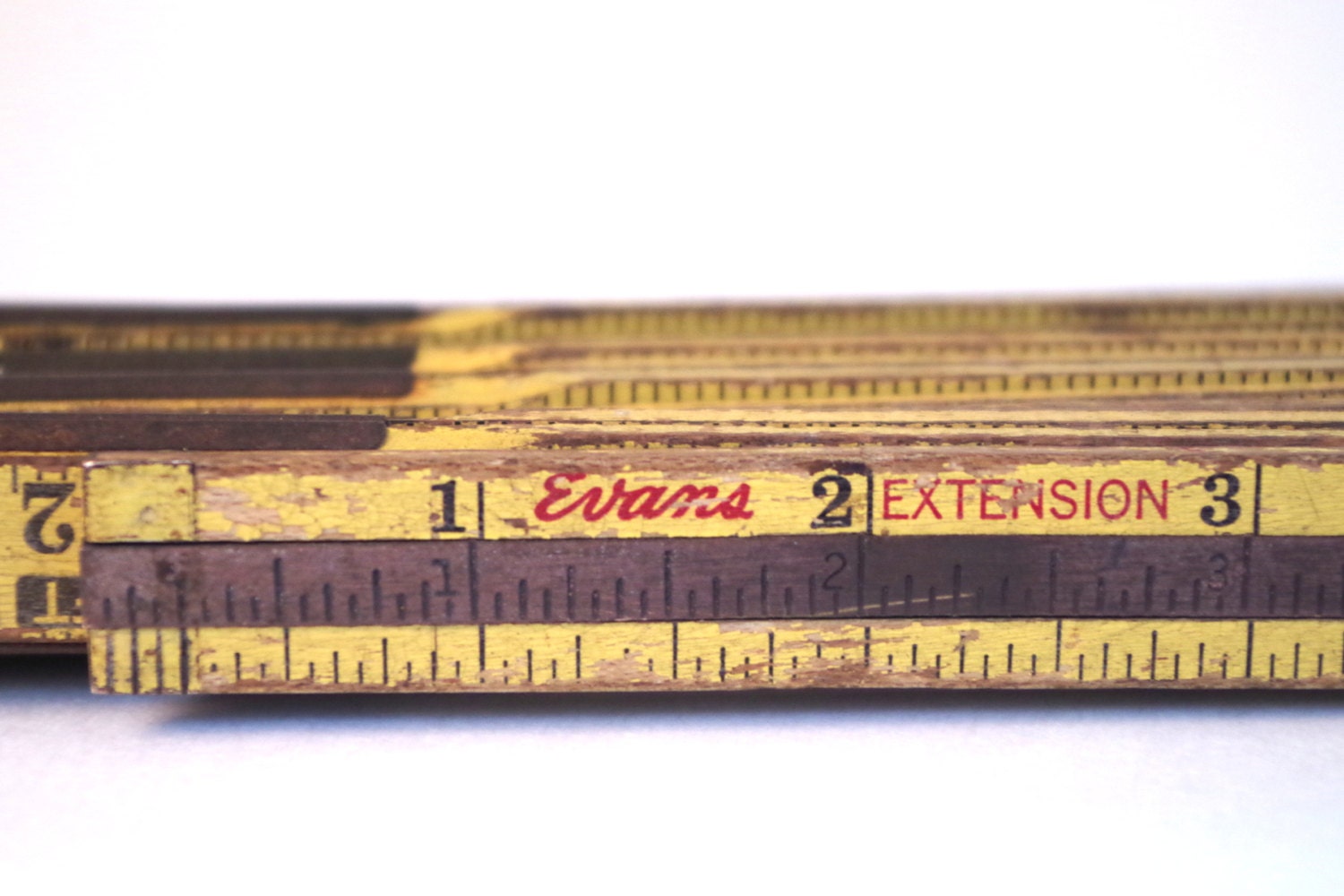 Vintage Evans Extension Rule Wooden Expandable 72 inch Ruler