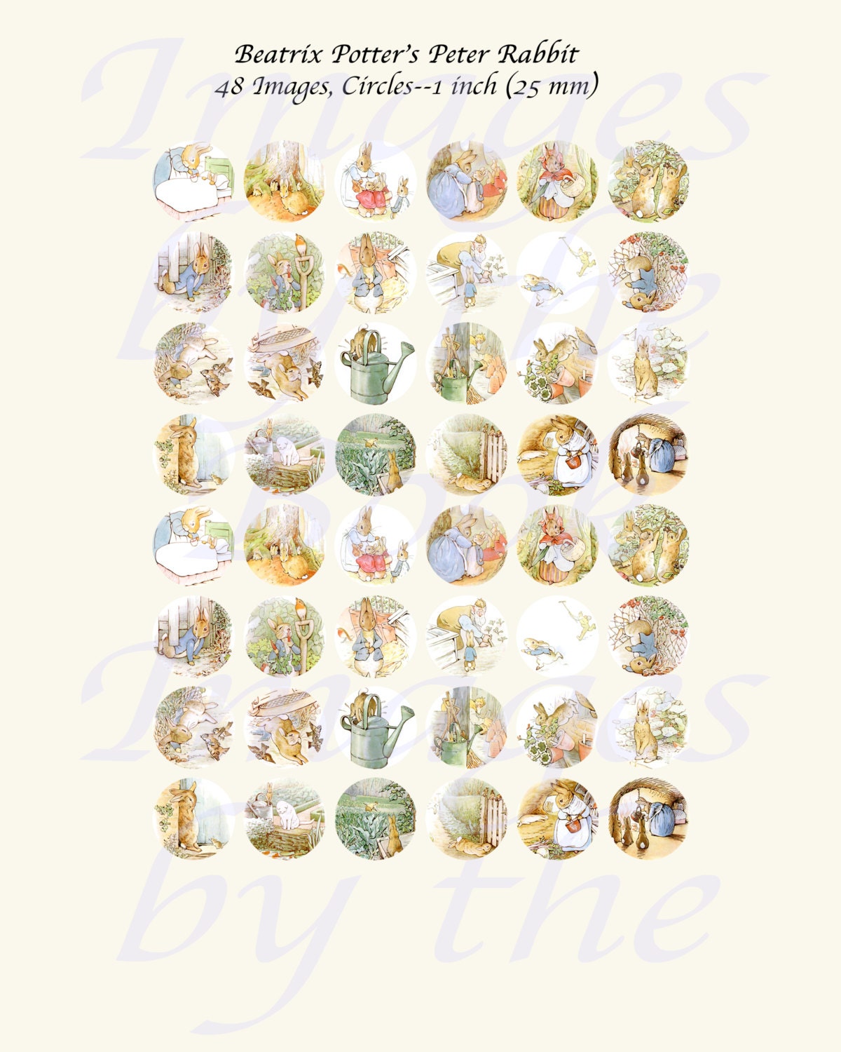 Beatrix Potter's Peter Rabbit Printables ONE INCH CIRCLES