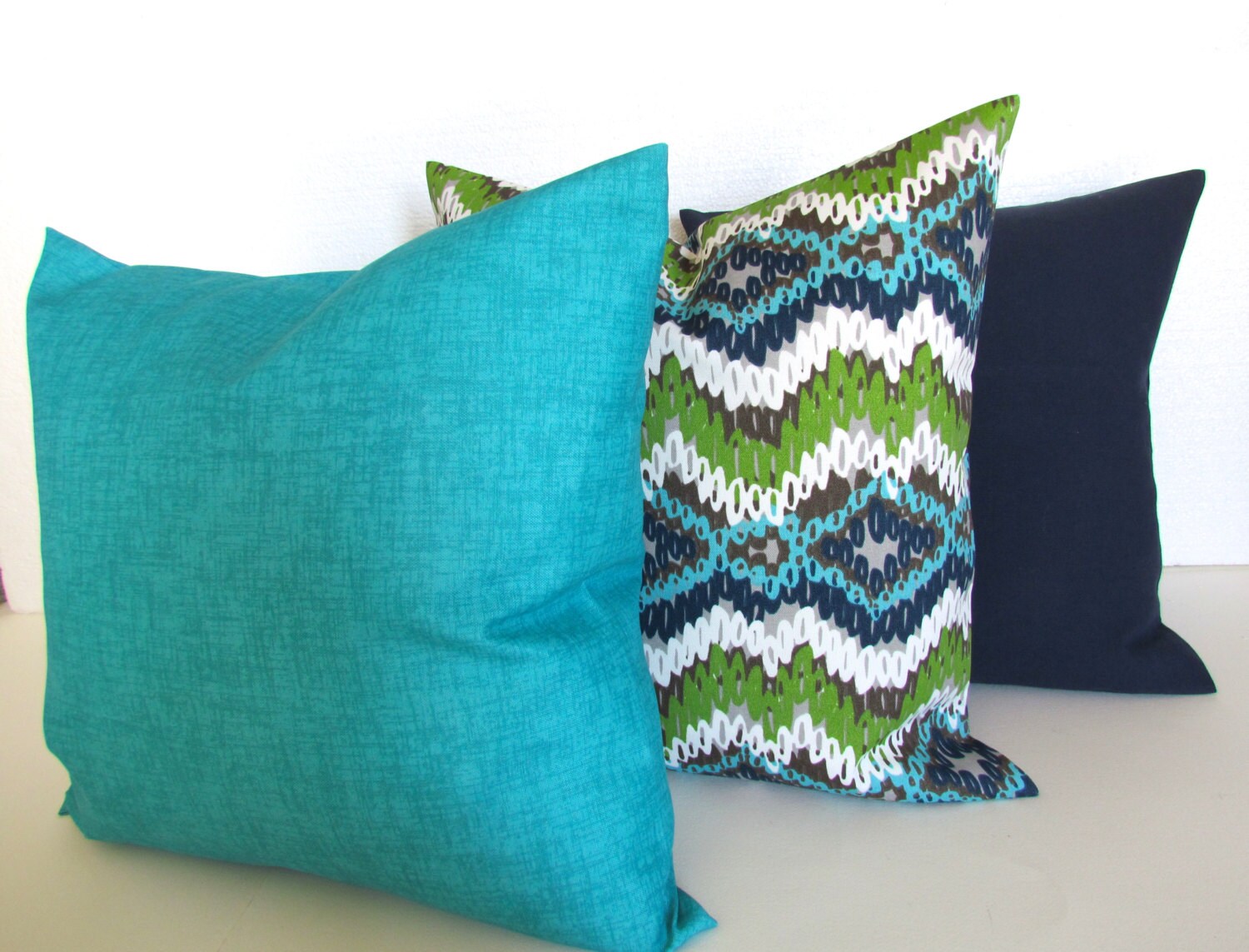 BLUE OUTDOOR PILLOW Blue Throw Pillow Covers Blue Throw