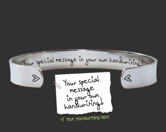 Handwriting Jewelry | 3/8" Handwriting Bracelet | Design Your Own Bracelet | Handwriting Gift | Personalized Gifts | Korena Loves