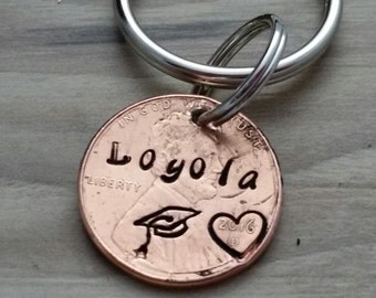 graduation penny keychain personalized graduation gift 2017 graduate gift for graduation unisex gift graduation keychain class of 2017 penny