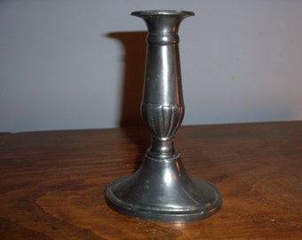 Vintage Pewter Candlestick Holder Heavy