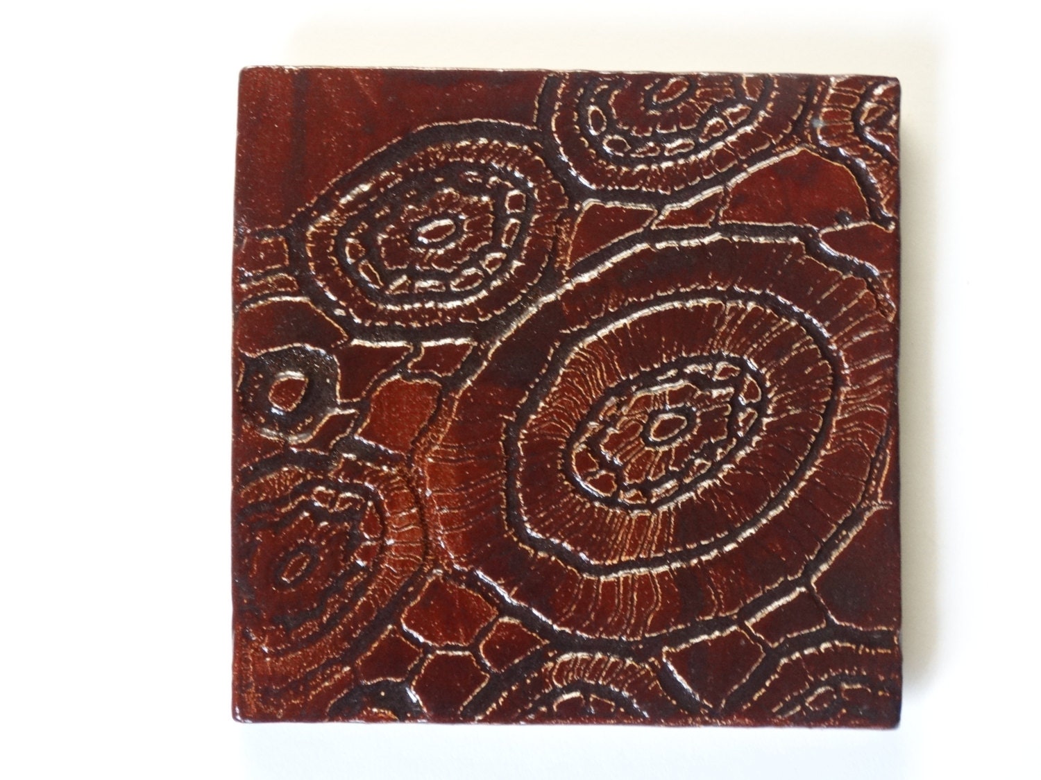 square tile coasters ceramic coasters brown set of two