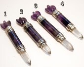 Amethyst Angel Healing Wand With Clear Quartz Point Beautiful Angelic Energies! three left!