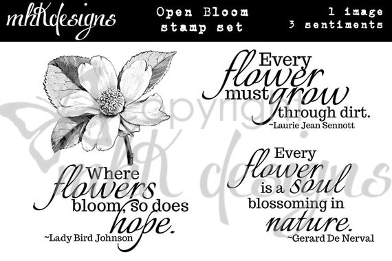 Open Bloom Digital Stamp Set